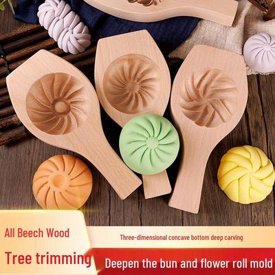 Handgefertigte Holzform für Teig und Gebäck für Baozi, Xiaolongbao, Hua Juan und Mantou