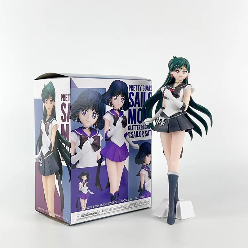 23cm Anime Sailor Moon Meiou Setsuna Figure GLITTER&GLAMOURS Kaiou Michiru Tenoh Haruka Tomoe aru PVC Model Toys Kids Gifts