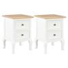 Day and Night - Day and Night Nightstands 2 Units White MDF 35x30x49 Cm