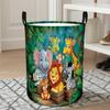 1pc Jungle Animal Basket with & Jungle Patterns - Storage Suitable for Clothes,, Books, Hamper with Sturdy Frame-Compatible for & Room Decor, Space-Sa