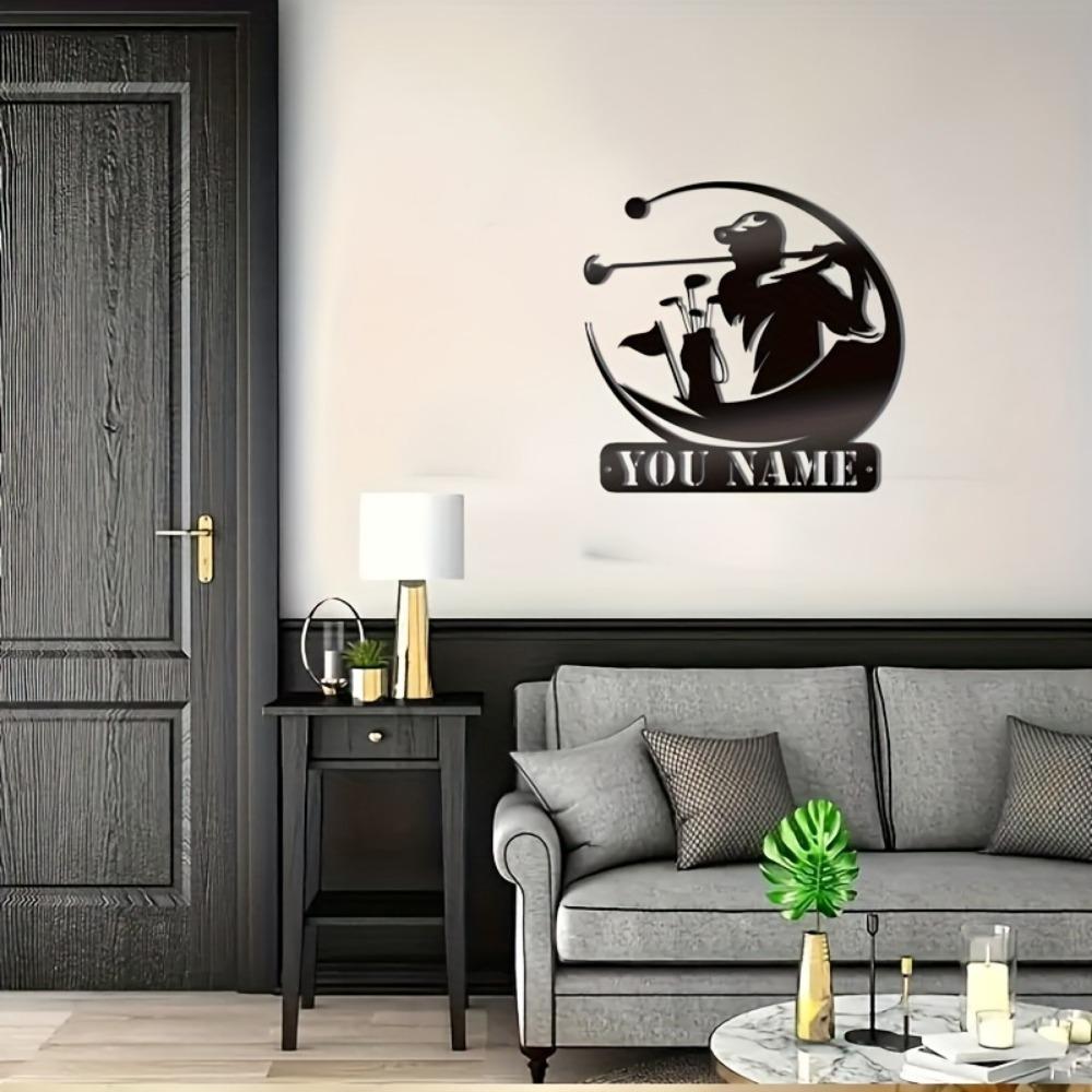 Custom Metal Golf Wall Art Personalized Golfer Gift Sign Home Club Decor