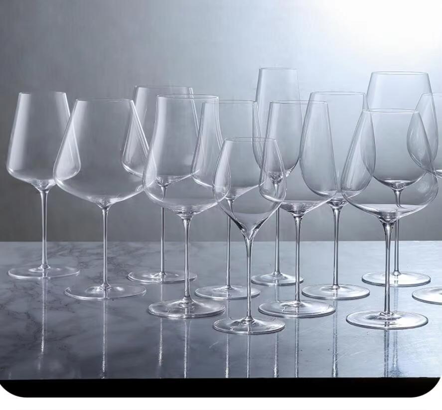 Ultra Thin Crystal Glass Goblet Sensory Oot-bellied Red Wine Glass Home Fine Stick Wine Burgundy Glass