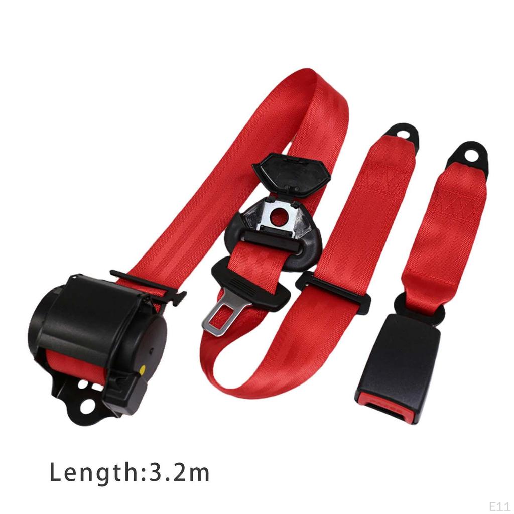 3 Point Car Seat Belt Buggies Pickup Safety Accessories UTV Fixing Strap orange