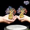 Vastu Approved Natural Gemstone Beads Tree for Feng Shui Crystal Tree Positive Energy, Wealth & Good Luck Healing Stones Bonsai for Gift