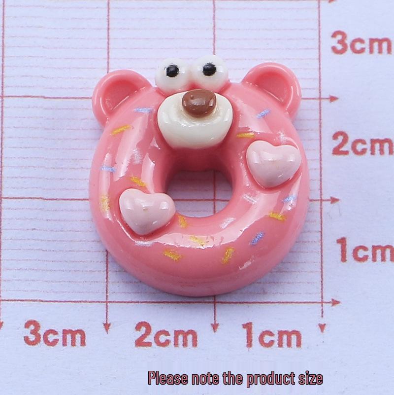 Cartoon Glossy Donut Toy Charms: Handmade Resin Accessories for Crocs.