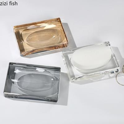 Transparent Glass Soap Dish Crystal Soap Box Bathroom Accessories Soaps Tray Storage Tray Bathroom Organizer Soaps Holder