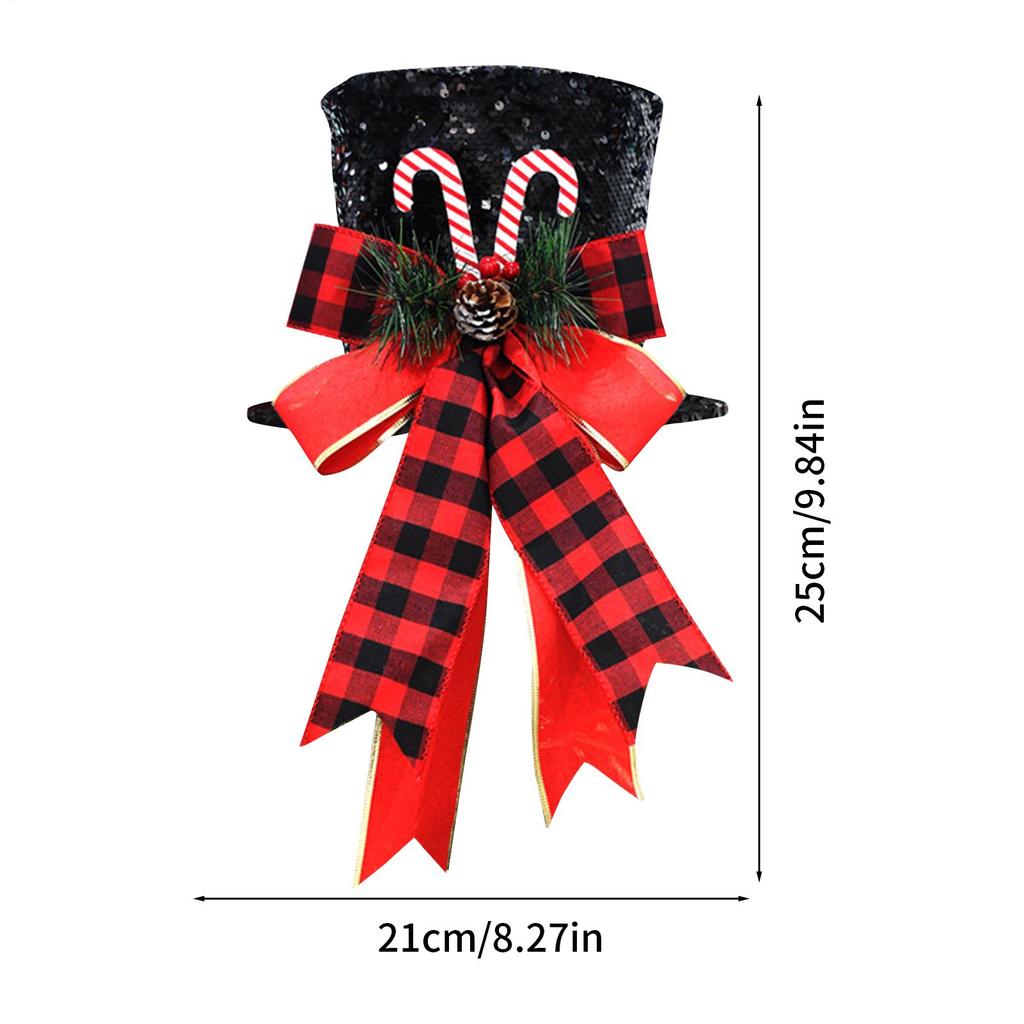 Candy Cane Tree Topper Sequins Candy Decorations Christmas Tree Top Hat For Indoor Outdoor Home Living Room Nursery