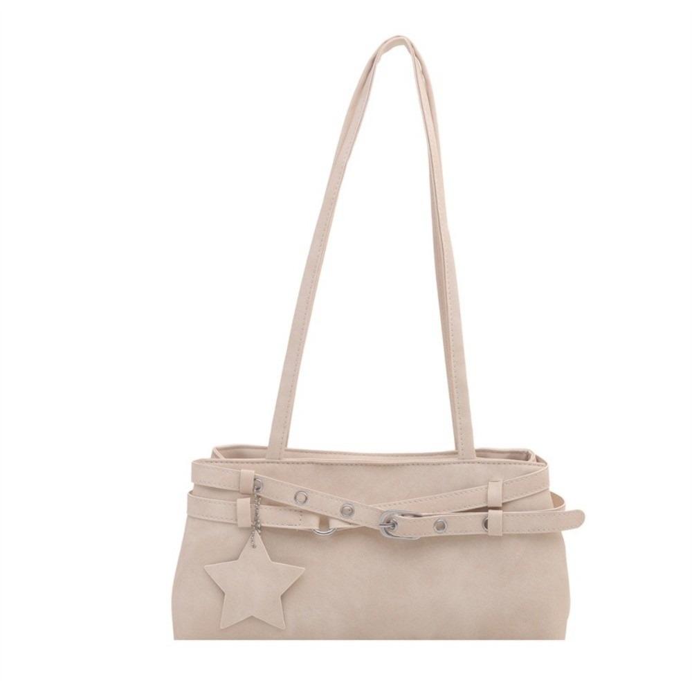 Star Pendant Y2K Shoulder Bag With Metal Buckle Belt Underarm Bag Fashion Women Handbag Women