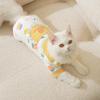 Dinosaur Printed Pet Jumpsuits Cartoon Pullover Fruit Print Dog Pajamas Warm Comfortable Pet Belly Protector Clothes