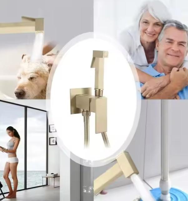 Modern Style Zinc Alloy Handheld Bidet Hot and Cold Water Taps Toilet Sprayer for Hotel Bathroom Shower Faucet