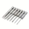 7 Stück 50 mm Flachkopf Schlitzspitze Schraubendreherbit 1/4 Zoll Sechskant Magnetische Schraubendreherbits Handwerkzeuge S2 2.0 2.5 3.0 4.0 4.5 5.0 6.0