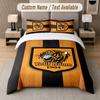 Set Biancheria da Letto Personalizzato Modello Hull FC, Stampa Nome Testo 1 Copripiumino più 2 Federe Tessile per la Casa