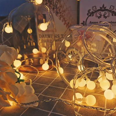 USB/bateriové napájení LED koule girlanda světla víla řetězec vodotěsná venkovní lampa vánoční svátek svatební večírek světla dekorace