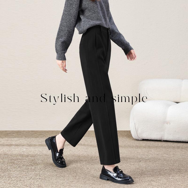 Handu Yishe Women's Cropped Straight-Leg Trousers