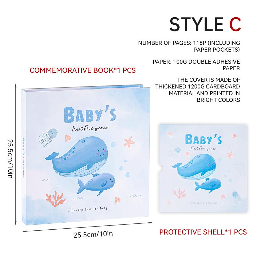 10inch DIY Photo Album Writable Collection of Children Growth Photos Baby Memory Book Scrapbook Growth Diary For Boys Girls