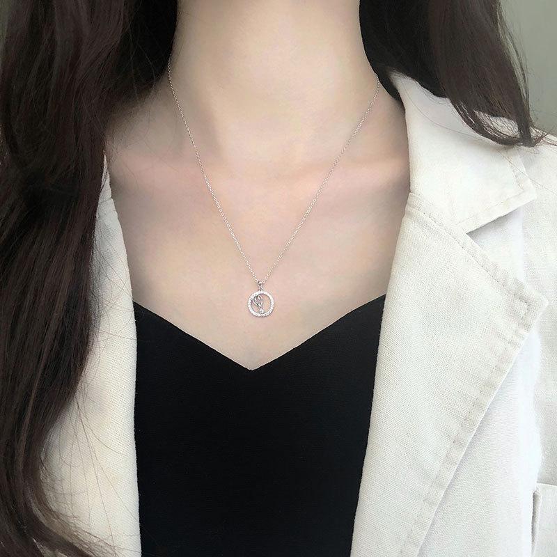 Full Body Circle Hot Air Balloon Necklace Korean Style Girl Clavicle Chain Japanese and Korean Simple Temperament