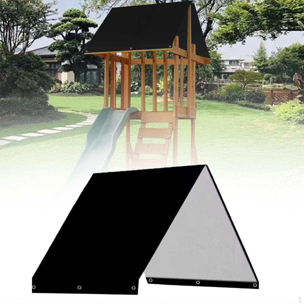 Outdoor Playground Roof Replacement Canopy Weatherproof Tarp Shade Sail for Yard