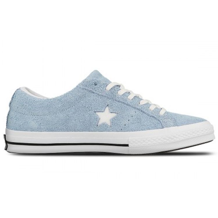 Converse One Star Suede OX Blue Chill Unisex Sneakers White Black 159768C