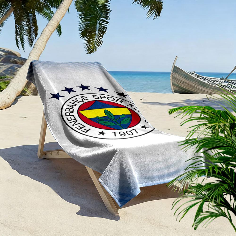Fenerbahce Spor Club Logo Towel Beach Towel Quick-drying for Travel Outdoor Sports Jogging Beach and Swimming
