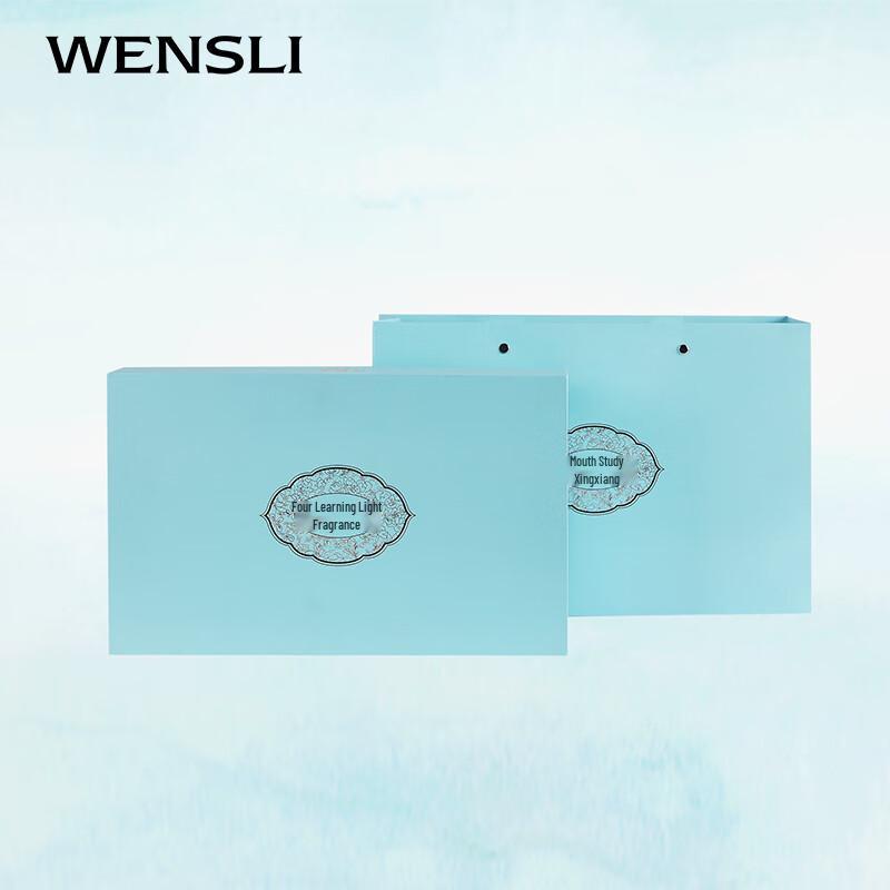 Wanshili Women's Mulberry Silk Square Scarf & Porcelain Gift Set