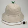 New Cute Baby Fisherman Hat with Sprout Spring Summer Children Drawstring Bucket Hat Solid Color Boys Girls Beach Panama Sun Cap