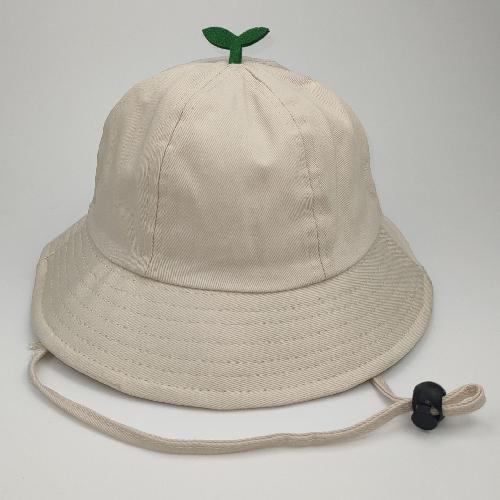 New Cute Baby Fisherman Hat with Sprout Spring Summer Children Drawstring Bucket Hat Solid Color Boys Girls Beach Panama Sun Cap