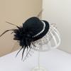 Exquisiter Vintage Fascinator Hut Elegante Braut Kopfschmuck Maskenball Kopfschmuck Bühnenauftritt