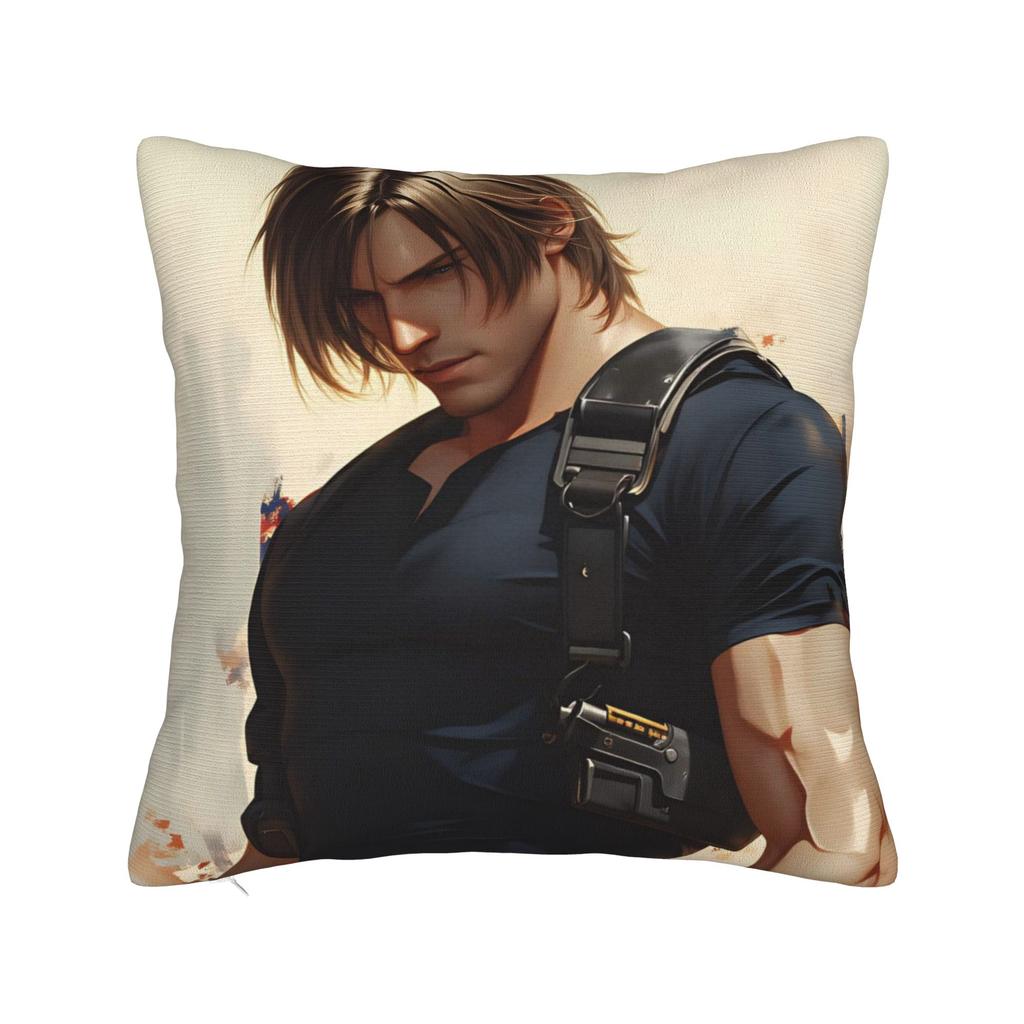 Leon Kennedy Pillow Case Graphic Pillow Cover For Sofa Home Decoration Novelty Pillowcases