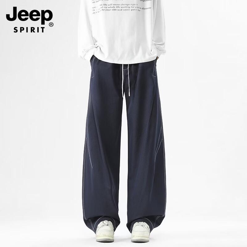 JEEP SPIRIT Men s Retro Cargo Jogger Pants 3XL джинсовый синий