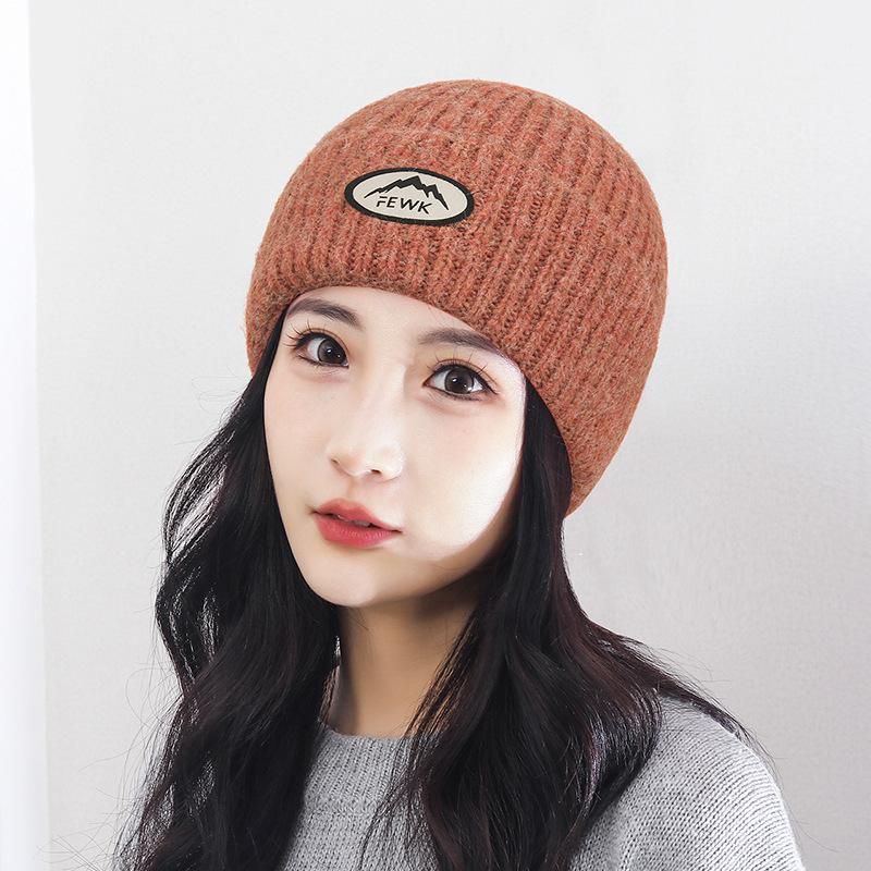 Winter Warm Women Knitted Cap Men Peak Wool Hat