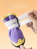 Dog Shoes Winter Thickened Plush Snow Boots Dog Cotton Rubber Dog Boots Reflective Strip Double Layered Straps Puppies Shoes