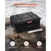 VEVOR 3.5 Cu.ft Weatherproof Hard Case, Waterproof Hard Case with Rolling Wheels &amp; Retractable Pull Handle