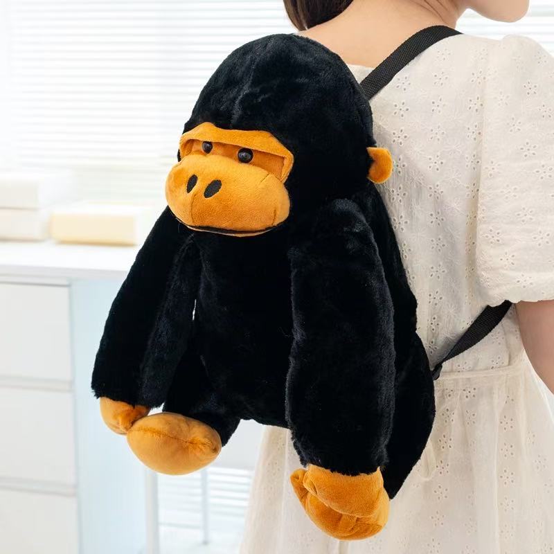 32cm Neuer Gorilla King Kong Rucksack Simulation Gefülltes Plüschtier Puppe Cartoon Anime Niedlich Kindergeburtstagsgeschenk Lustige Puppe