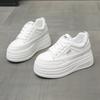 Autumn White Platform Shoes With Flexible Rubber Outsole For Daily Comfort And Style