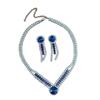 Elegant Bridal Full Diamond Necklace Earrings Set - High-End European and American Wedding Accessories