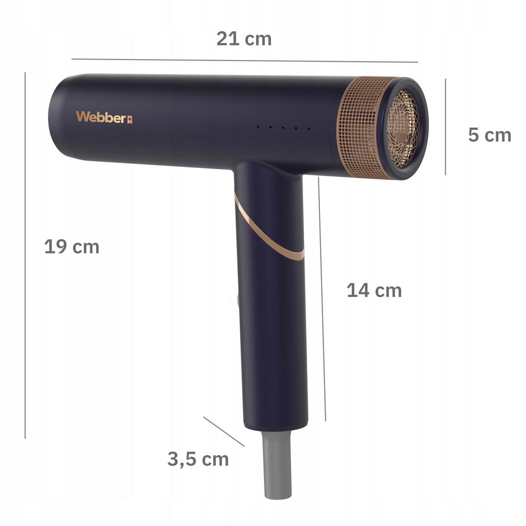STELLA WEBBER 2000W 4-in-1 Hair Dryer with IONIZATION and Regulation