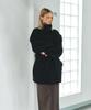 AENTE Wool Belted Half Coat - Navy