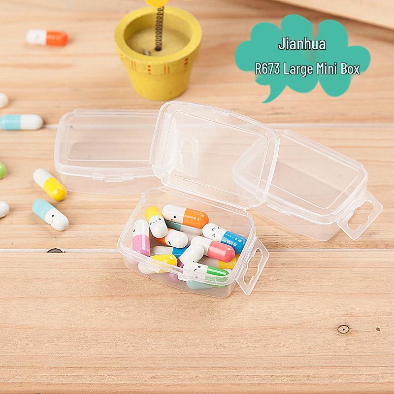 

Jianhua R673 Multifunctional Storage Box: Ideal for Hardware, Fishing Tackle, Jewelry, and Pills. R673 Large/All Transparent