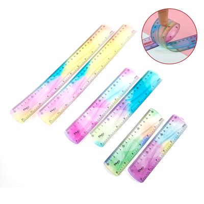 Soft Ruler Color Flexible Soft Ruler Folded Continuously Student Office Meeting Drawing Ruler