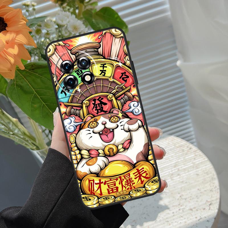 blessing lucky cat Case For OnePlus 8 9 10 Pro 15 13 12 11 13T 13R 12R 10T 8T Nord 5 CE 2 3 4 Lite N20 N30 Cover
