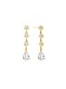 [Worn by Ham Eun-jung, Wendy] Gold Molten Cascade Bezel Setting 925 Silver Teardrop Stud Earrings E074-07G