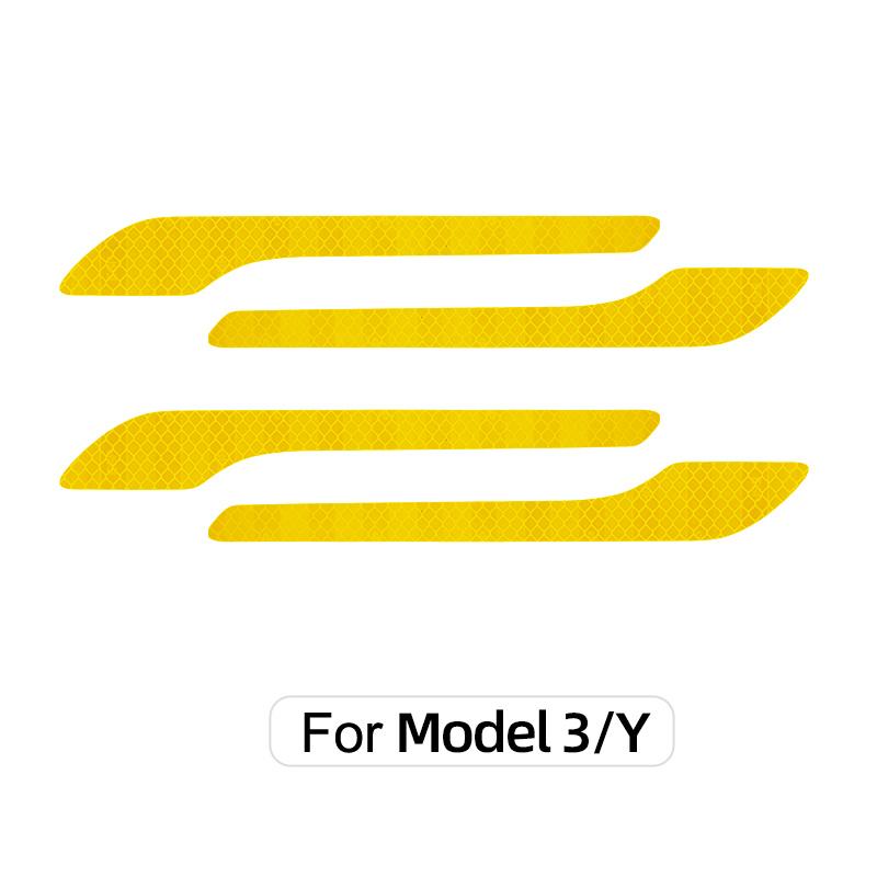Car Sticker for Tesla Model 3/Y Diamond Reflective Sticker Door Handle Cover Protector Sticker Trim Luminous Handle
