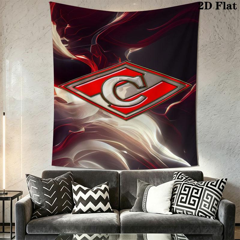 Spartak Moscow Gleam Wall Hanging Printed Fabric Blanket Decorative Tapestries for Bedroom Living Room Home Decor