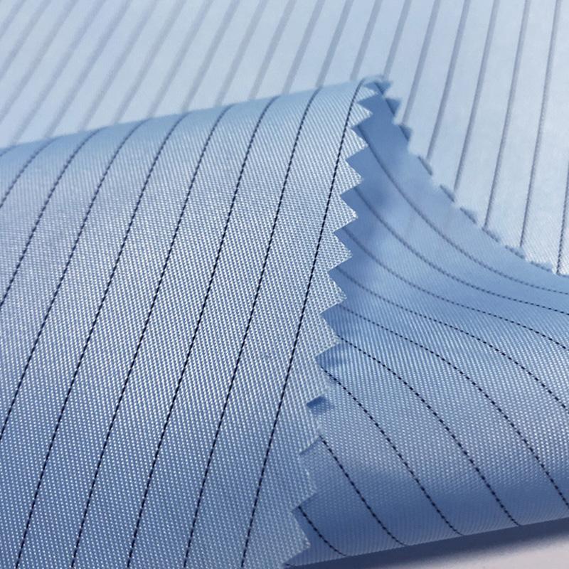 100x100см Антистатические ткани Пылезащитные и чистые ткани для одежды Проводящие Антистатические полосатые шелковые ткани для рабочей одежды 100X100CM