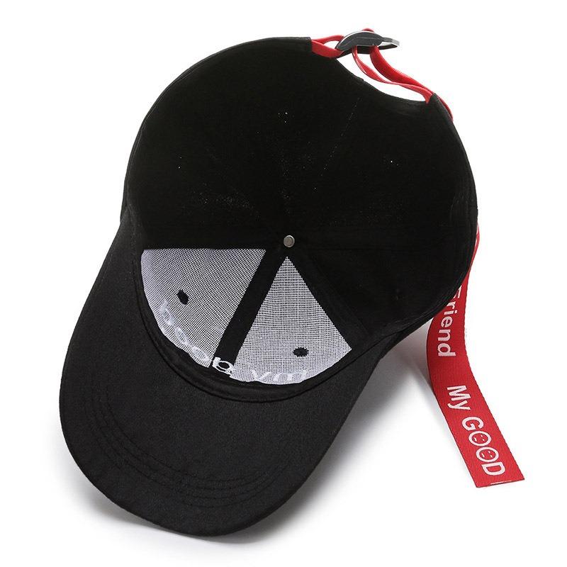 Hat Spring and Autumn New Embroidery Ribbon Baseball Cap Personalized Peaked Hat Outdoor Sun Hat Travel Hat Couple Hat