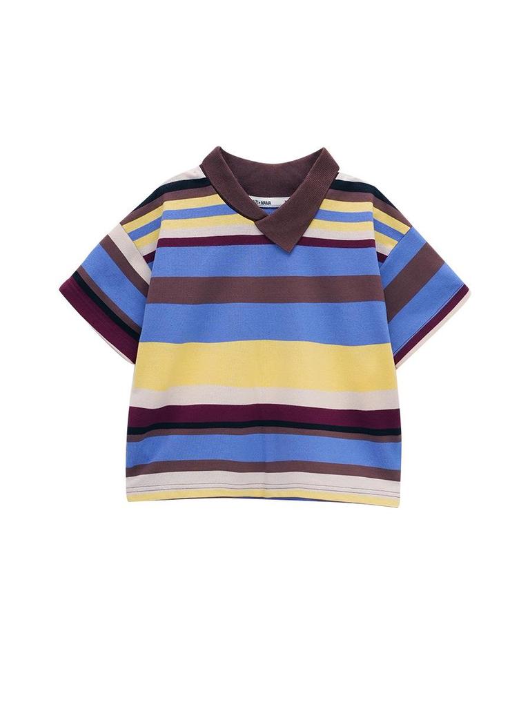 Boys' Striped Summer T-shirt: 2026 Trendy Short Sleeve Top