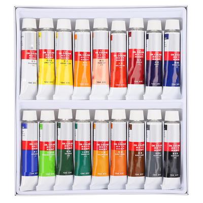 18Pcs Oil Paint Professional Painting Pigment Art Supplies 12ml for Cloth Paper