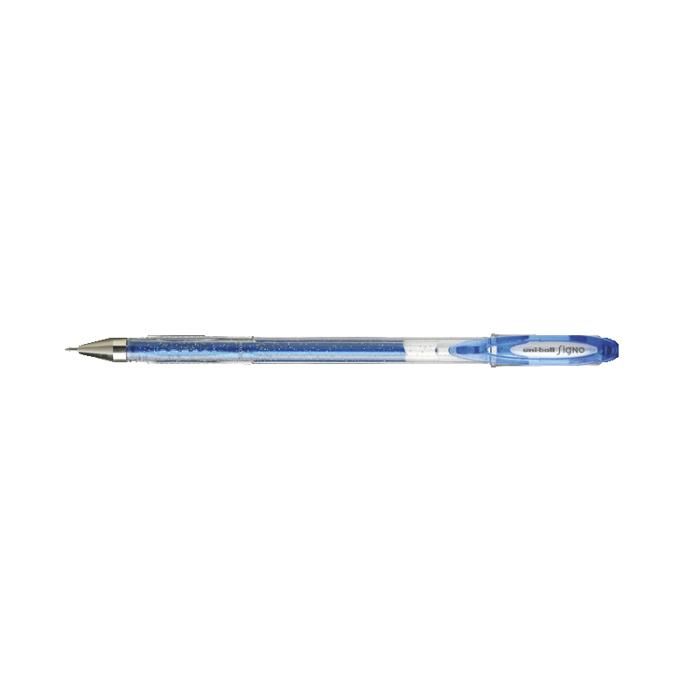 Stylo encre gel - Posca - Signo pailletés - 1 mm - Bleu pailleté - Écriture large