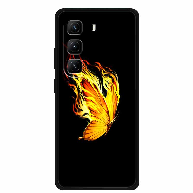 For Infinix Hot 60 Pro+ Case Cool Cartoon Soft Silicone TPU Black Cover For Infinix Hot 60 Pro Plus ShockProof Phone Case X6886