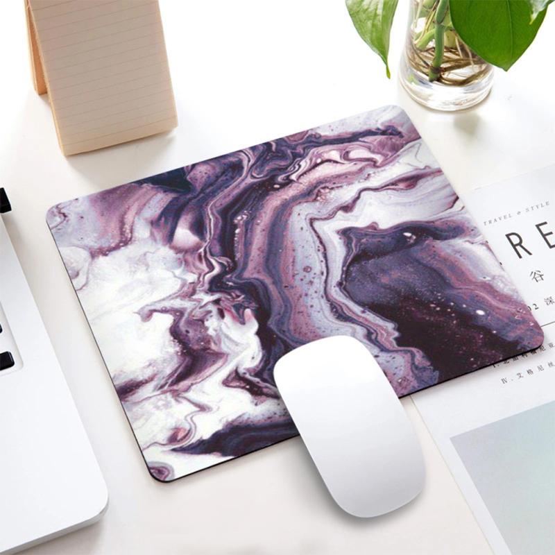 22cm*18cm*0.3cm Mouse Pad Rubber + Cloth Marble Pattern Non-slip Game Pad